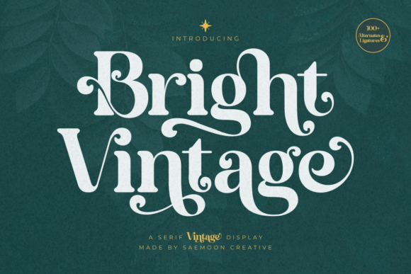 Bright Vintage: A Serif Display Font That Bridges the Past and Present