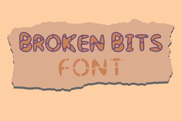 Broken Bits: A Fractured Hand-Drawn Font for Bold Designs