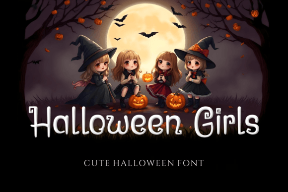 Halloween Girls: A Playful Twist on Spooky Typography