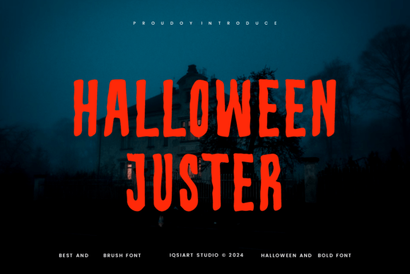 Halloween Juster: A Bold Brush-Style Font for Spooky Designs