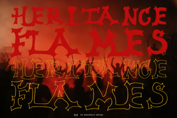 Heritance Flames: A Bold Hand-Drawn Typeface for Creative Impact