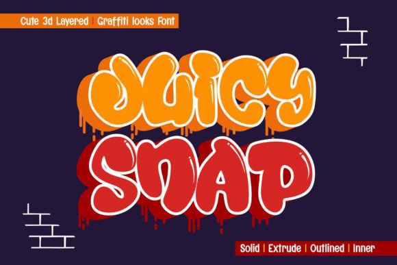 Juicy Snap: A Dynamic 3D Display Font