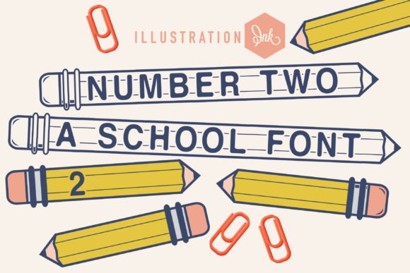 Number Two: The Playful Pencil-Style Font