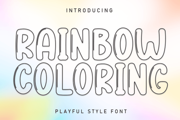 Rainbow Coloring: A Vibrant Handwritten Font for Creative Projects