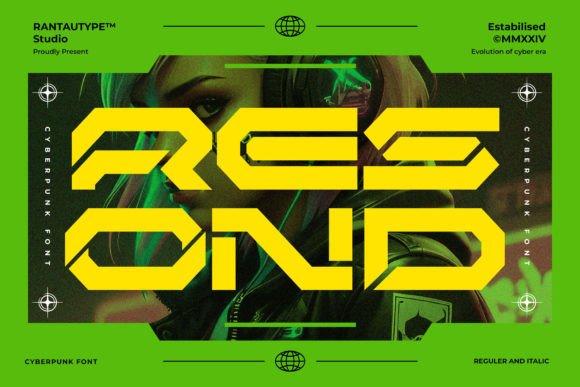 Resond: A Futuristic Mecha Display Font for Bold Branding