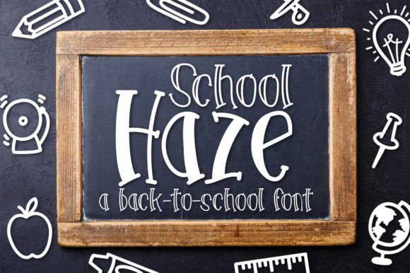 School Haze: A Whimsical Typography for Educational and Creative Design