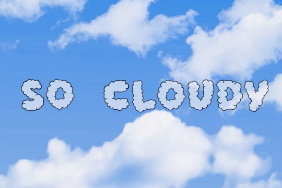 So Cloudy: A Playful Decorative Typeface for Moody Design Projects