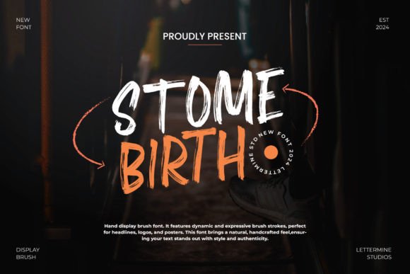 Stome Birth: A Bold Brush Display Font for Authentic Design